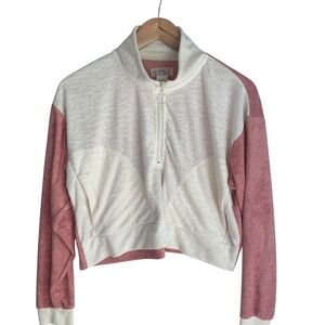 L*SPACE Best Life Terry‎ Pullover Cropped Athleisure  Medium Loungewear